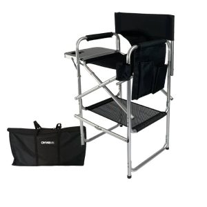 SINGLE TRAY CHAIR WITH SILVER TRAY